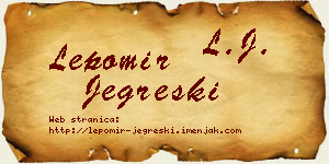 Lepomir Jegreški vizit kartica